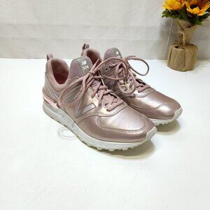 New Balance 574 Sport Sneakers Running Shoes WS574SAR Rose-Gold Women US 10 EUC